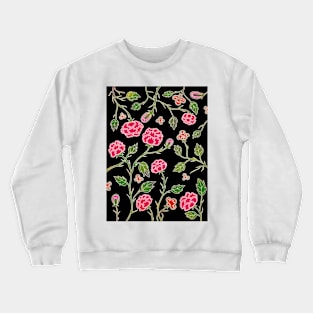 Minhwa: Peony Pattern D Type Crewneck Sweatshirt